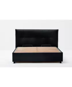 LETTO MATRIMONIALE CONTENITORE "EASY" NERO 160X190 CM